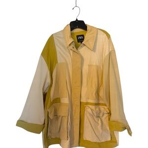 Zara Gabardine Patchwork Jacket